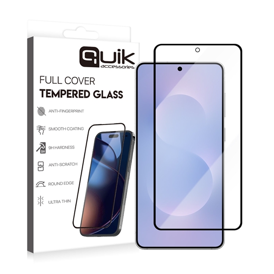 Изображение Quik Accessories Full Cover Tempered Glass for Samsung Galaxy S25 Edge