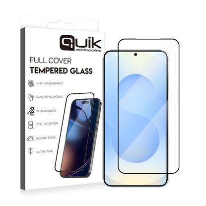 Изображение Quik Accessories Full Cover Tempered Glass for Samsung Galaxy S25 Plus
