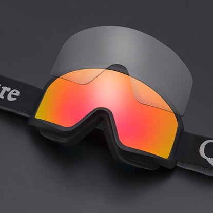 Picture of Qunature Qunature White Ski Goggles for Adults - Black