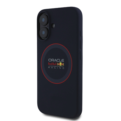 Изображение Red Bull Red Bull RBHMP16S24SIILVR iPhone 16 6.1" Hard Case Navy Silicone Red Ring MagSafe