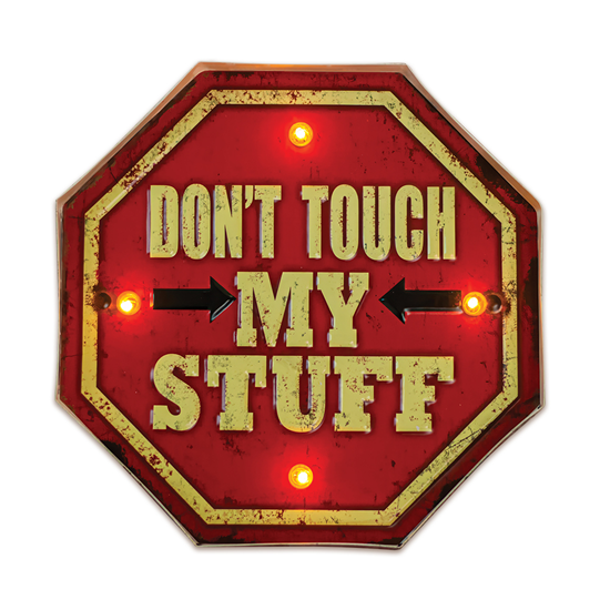 Picture of RETRO Metal Sign LED Don't Touch Forever Light