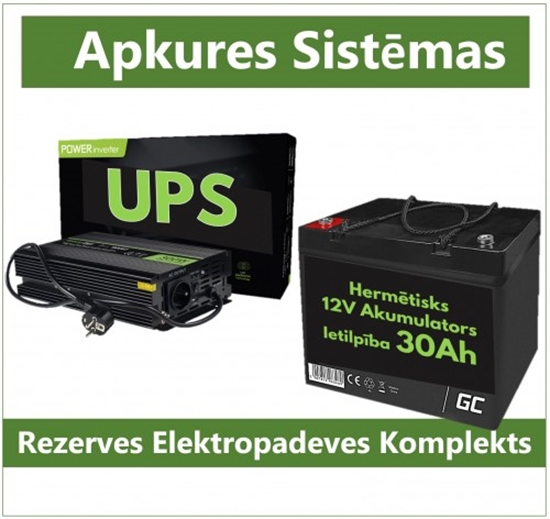 Изображение Rezerves Elektropadeves Komplekts Apkures Sistēmai 300W + 12V 30Ah akumulators
