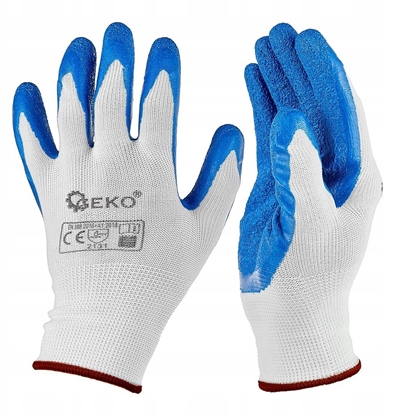 Attēls no Rkawice ochronne poliestrowe r. 9 /latex biao-niebieskie/ (12/240)