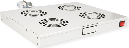 Picture of Roline 19-inch fan unit 4 fans, Thermostat grey