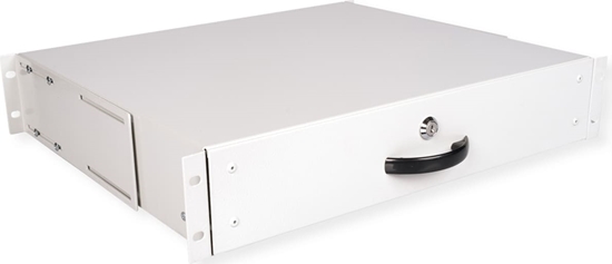 Picture of Roline 19-inch keyboard rack 2 U, 400 T lockable grey