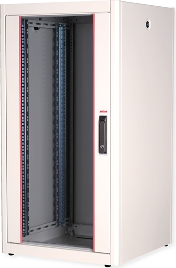 Picture of Roline 19-inch network cabinet Basic 22 U, 600x600 WxD glass door grey