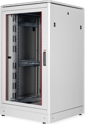 Изображение Roline 19-inch network cabinet Pro 26 U, 800x800 WxD glass door grey