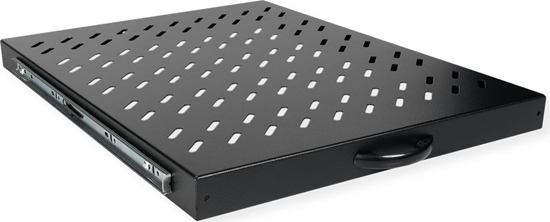 Picture of Roline 19-inch shelf 1 U, extendable 550 T 25 kg black