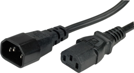 Picture of Roline Green Monitor Power Cable, IEC 320 C14 - C13, black, 1.8 m