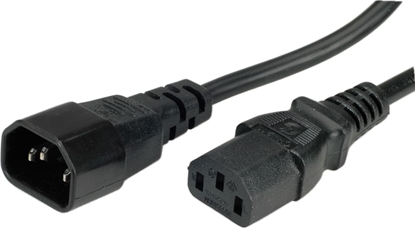 Picture of Roline Monitor Power Cable, IEC 320 C14 - C13, black, 1 m