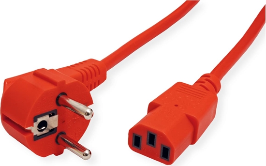 Изображение Roline Power Cable, straight IEC Connector, red, 1.8 m