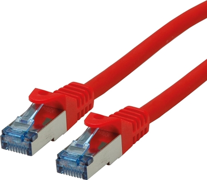 Изображение Roline S/FTP Patch Cord Cat.6A, Component Level, LSOH, red, 1 m