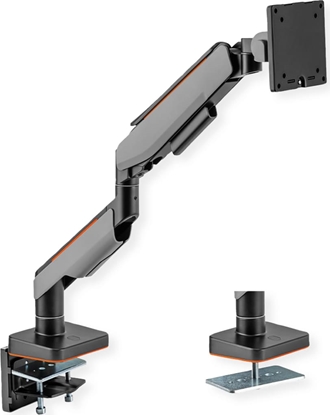 Picture of Roline Single LCD Monitor Stand, Gas Spring, Desk Clamp, < 124 cm (49"), Heavy Duty <= 20 kg, 5 Joints