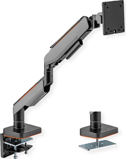 Picture of Roline Single LCD Monitor Stand, Gas Spring, Desk Clamp, < 124 cm (49"), Heavy Duty <= 20 kg, 5 Joints