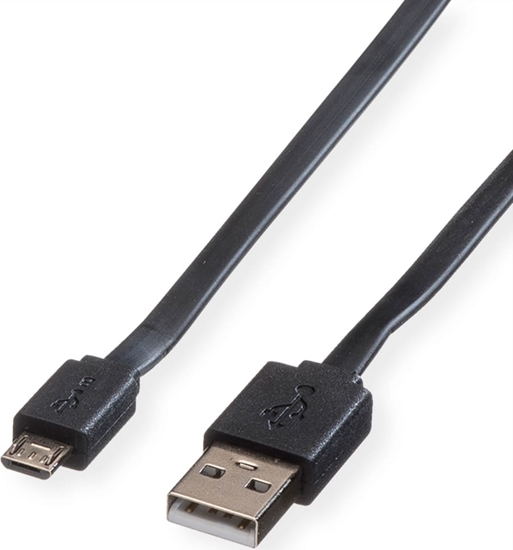 Picture of Roline USB 2.0 Cable, A - Micro B, M/M, black, 1 m