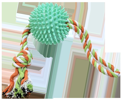 Attēls no Rotaļlieta suņiem Bumba ar virvi, 40x9cm