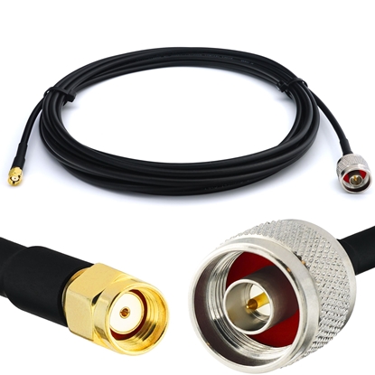 Изображение RP-SMA Male to N Male 10m RG58/U Coaxial Cable