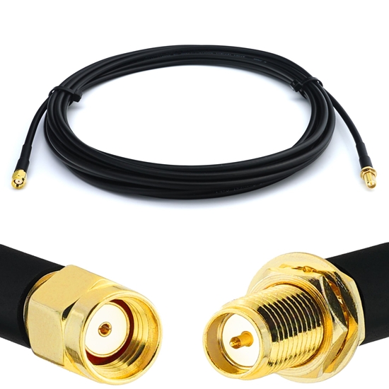 Изображение RP-SMA Male to RP-SMA Female 10m RG58/U Coaxial Cable