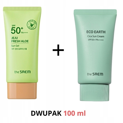 Изображение SAEM Pakiet SPF50+ - JEJU SUN GEL + ECO CICA SUN