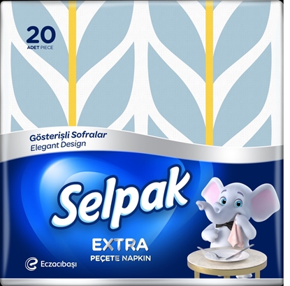 Picture of Salvetes SELPAK Deluxe, 30x30cm, 3 slāņi, 4 dizaini, 20gab
