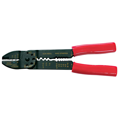 Attēls no Saspiedējspīles vadu uzgaliem ar izolaciju noņemš.