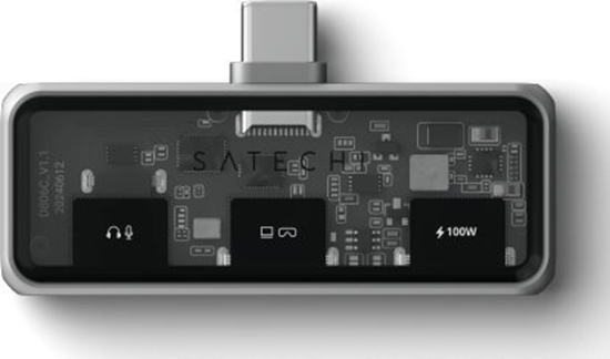 Picture of Satechi Mobile XR Hub with Audio - mobilny adapter USB-C (1x USB-C 100W PD; 2.0 data i audio, 1x USB-C DP 1.4 4K@60Hz; 3.0 10 Gb