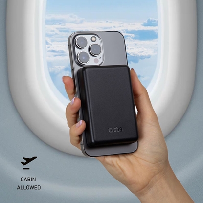 Picture of SBS SBS TEBB5000MAG1CK Wireless Power Bank 5000 mAh USB-C, MagSafe Compatible - Black