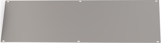 Изображение Schroff Front Panel, Unshielded, Screw Assembly 3 U, 84 HP, 2.5 mm, Al, Anodized