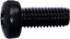 Attēls no Schroff Panhead Screw, Pozidrive, M6x16, St, Zinc?Plated, Black, 100 Pieces