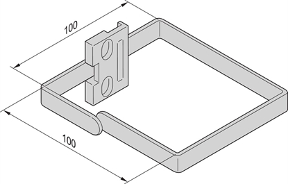 Attēls no Schroff Varistar Cable Eye, Steel, 100W 100D