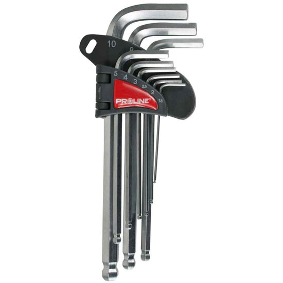 Изображение Seškanšu atslēgu kompl. Proline Ballp 9gb 1.5-10mm