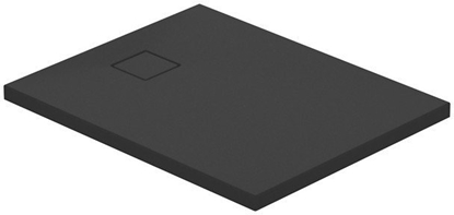 Attēls no SET C259 BRODZIK PROST TAKO SLIM 100X80X4,5 CZARNY MAT + SYFON (VIRT)