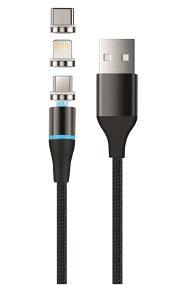 Picture of Setty magnetic cable DT 3in1 2,5A 1,0 m KBM-01 bla
