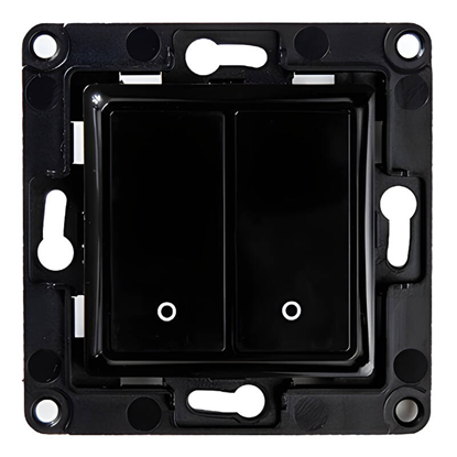 Attēls no Shelly wall switch 2 button (black)