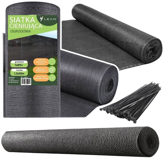 Picture of Siatka Cieniujca Na Ogrodzenie Pot Maskujca Szara 1.5M 50M 140g/m LEAN