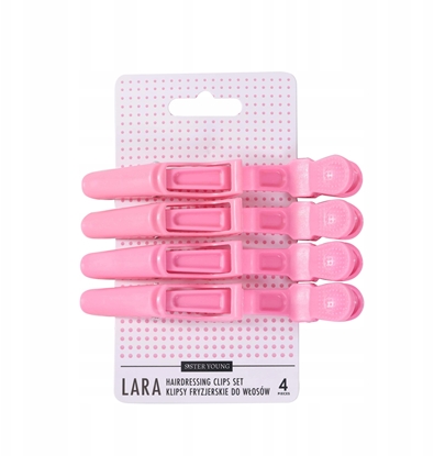 Picture of SISTER YOUNG_Lara Hairdressing Clips Set klipsy fryzierskie do wosów Pink 4szt