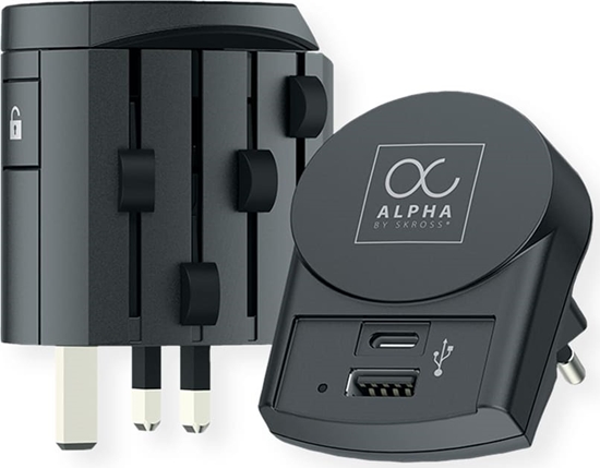Picture of Skross Alpha with Europe USB Charger AC Universal Travel Adapter, worldwide