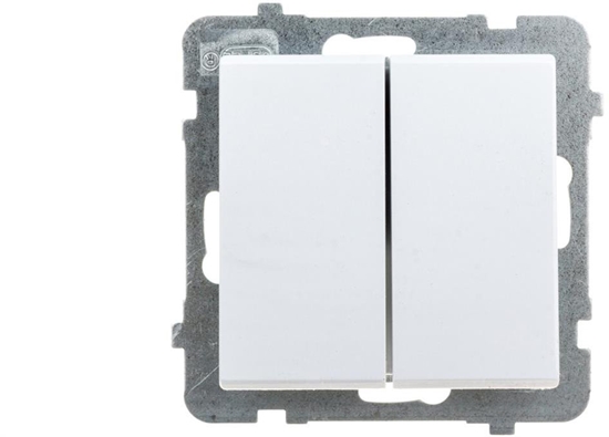 Изображение SONATA cznik podwójny schodowy biay mat P-10R/m/75