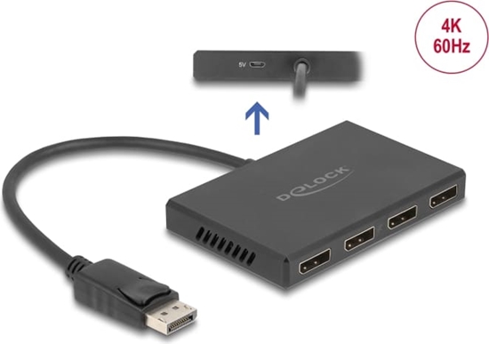 Picture of Spliteris DisplayPort1.4, 1ports > 4porti, Delock