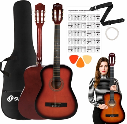 Изображение SUPRIMO CGS2 SB gitara klasyczna 4/4 sunburst do n