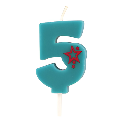 Изображение Svecīte dzimšanas dienas 5 zila