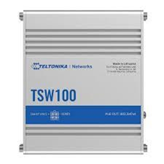 Picture of Switch|TELTONIKA|TSW100|5xRJ45|PoE+ ports 4|120 Watts|TSW100