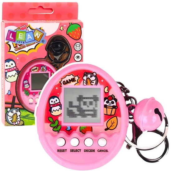 Изображение Tamagotchi Pet Egg Gra Elektroniczna 168W1 Brelok Z Dzwoneczkiem Róowa LEAN TOYS