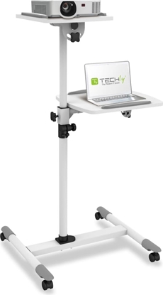 Attēls no Techly ICA-TB TPM-6 multivides statīvs un stends Balts Multivides ratiņi