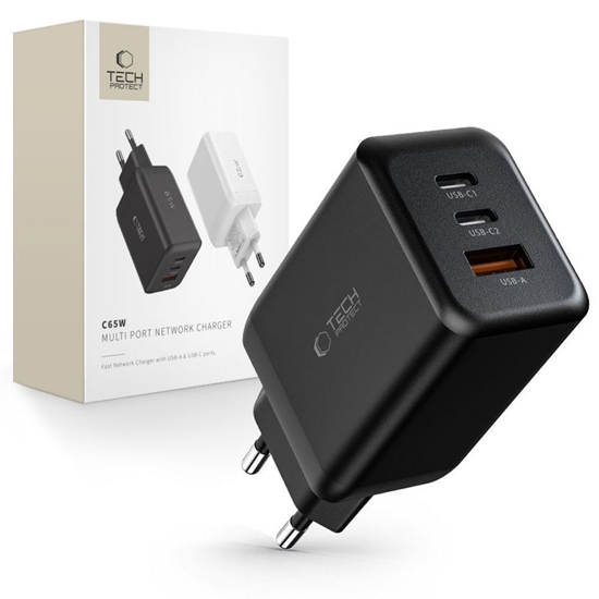 Picture of Tech-Protect C65W network charger 2x USB-C PD 65W 