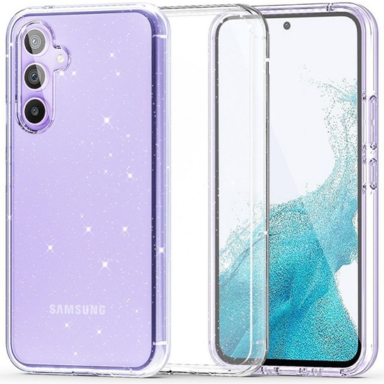 Picture of Tech-Protect Tech-Protect FlexAir Hybrid Case for Samsung Galaxy S23 FE - Clear-Glitter