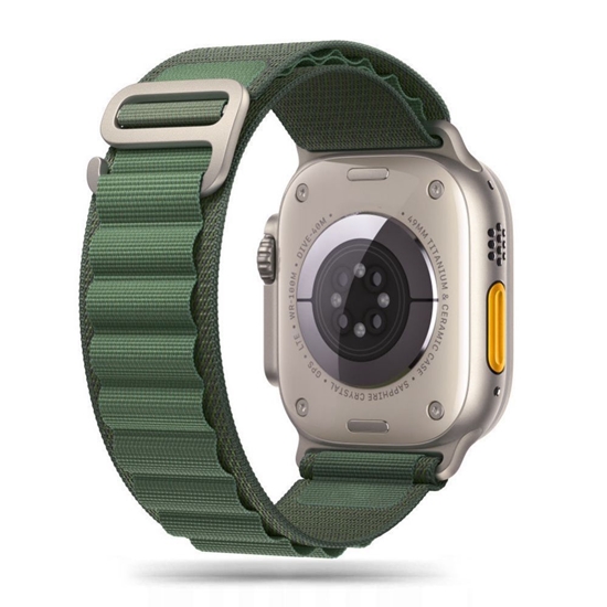 Picture of Tech-Protect Tech-Protect Nylon Pro Strap for Apple Watch 4 / 5 / 6 / 7 / 8 / 9 / SE / Ultra 1 / 2 (42/44/45/49 mm) - Dark Green