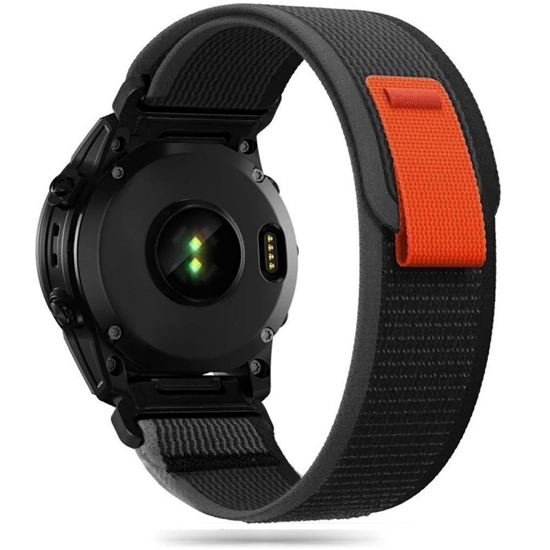 Изображение Tech-Protect Tech-Protect Nylon Strap for Garmin Fenix 5 / 6 / 6 Pro / 7 - Black/Orange