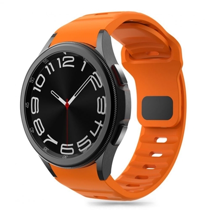 Attēls no Tech-Protect Tech-Protect Silicone Line Strap for Samsung Galaxy Watch 4 / 5 / 5 Pro / 6 / 7 / FE - Orange