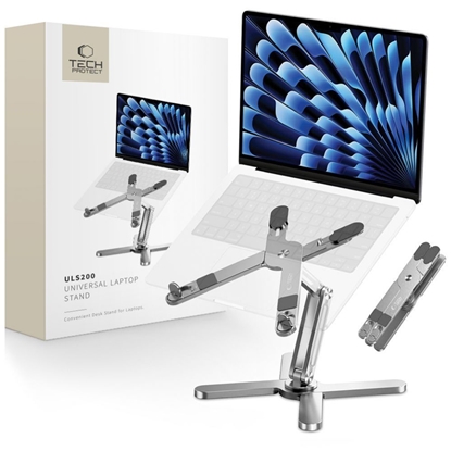 Attēls no Tech-Protect Tech-Protect ULS200 universal stand for laptops up to 16" - silver